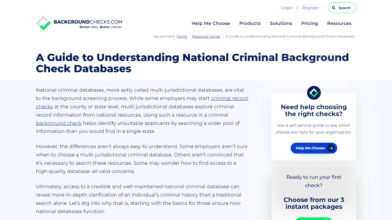 A Guide to Understanding National Criminal Background Check Databases